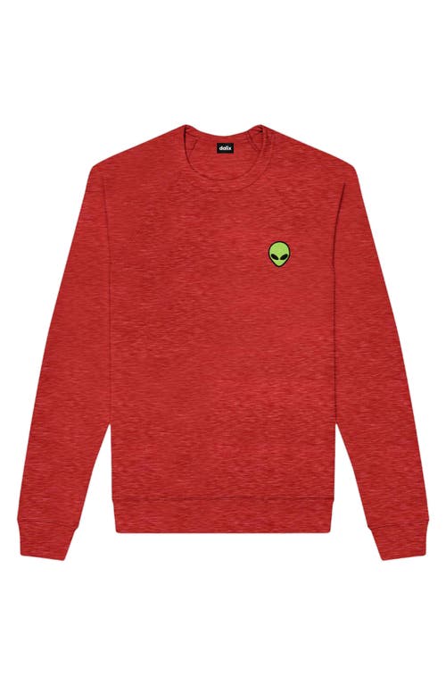 Dalix Alien Fleece Sweatshirt In Heather Red