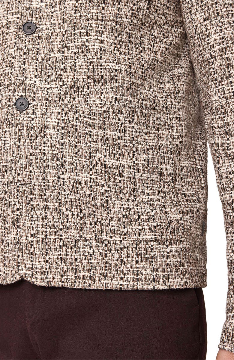 John Varvatos Bourdain Textured Tweed Jacket, Alternate, color, Twig