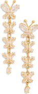 EYE CANDY LOS ANGELES CZ Butterfly Linear Drop Earrings
