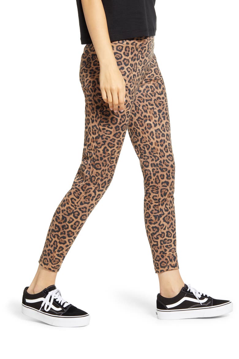 Leopard Print High Waist Leggings, Alternate, color, LEOPARD