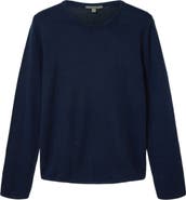 John Varvatos Montclair Mesh Stitch Organic Cotton Blend Sweater