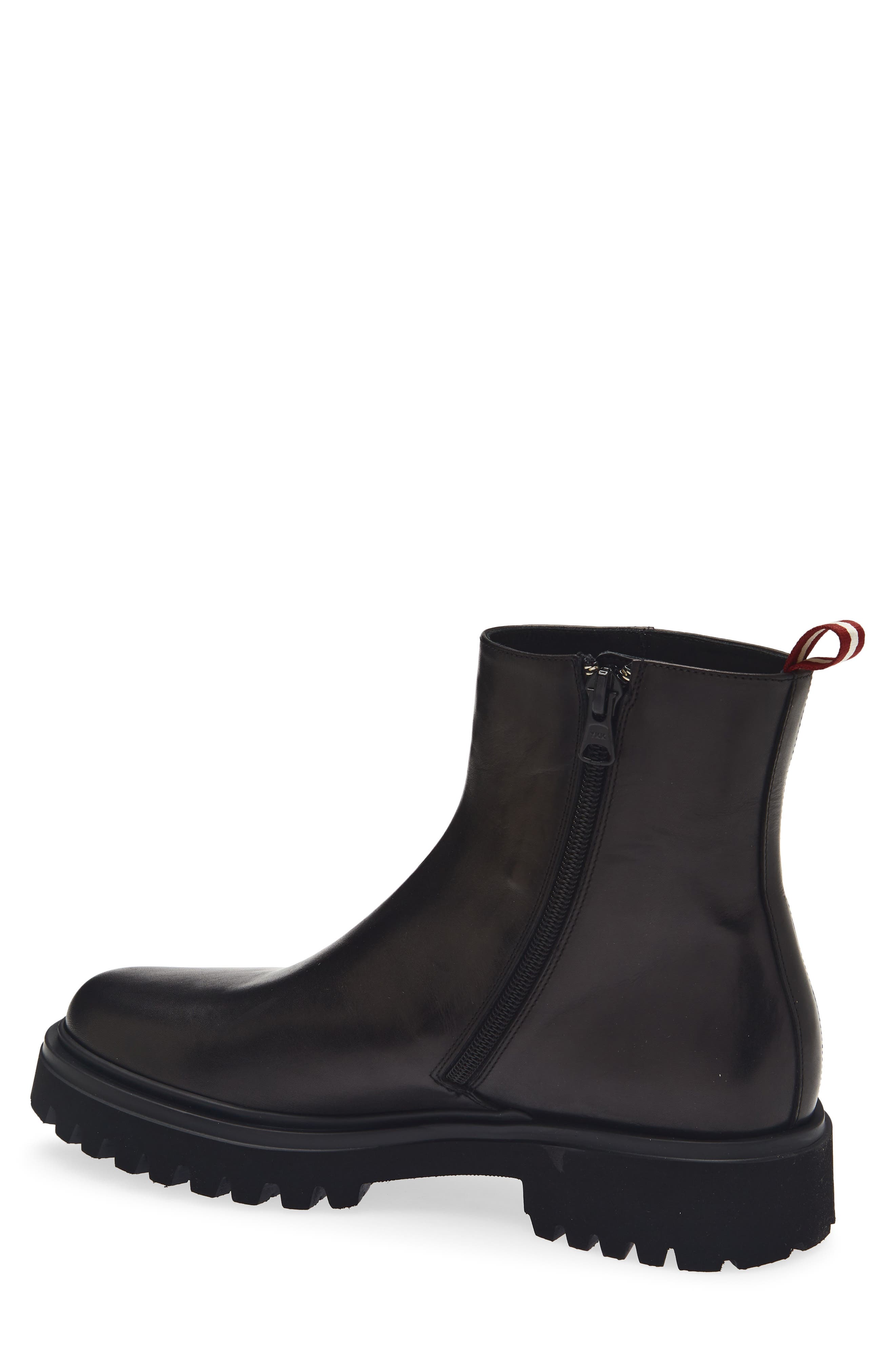 Bally Odran Leather Boot, Alternate, color, Black