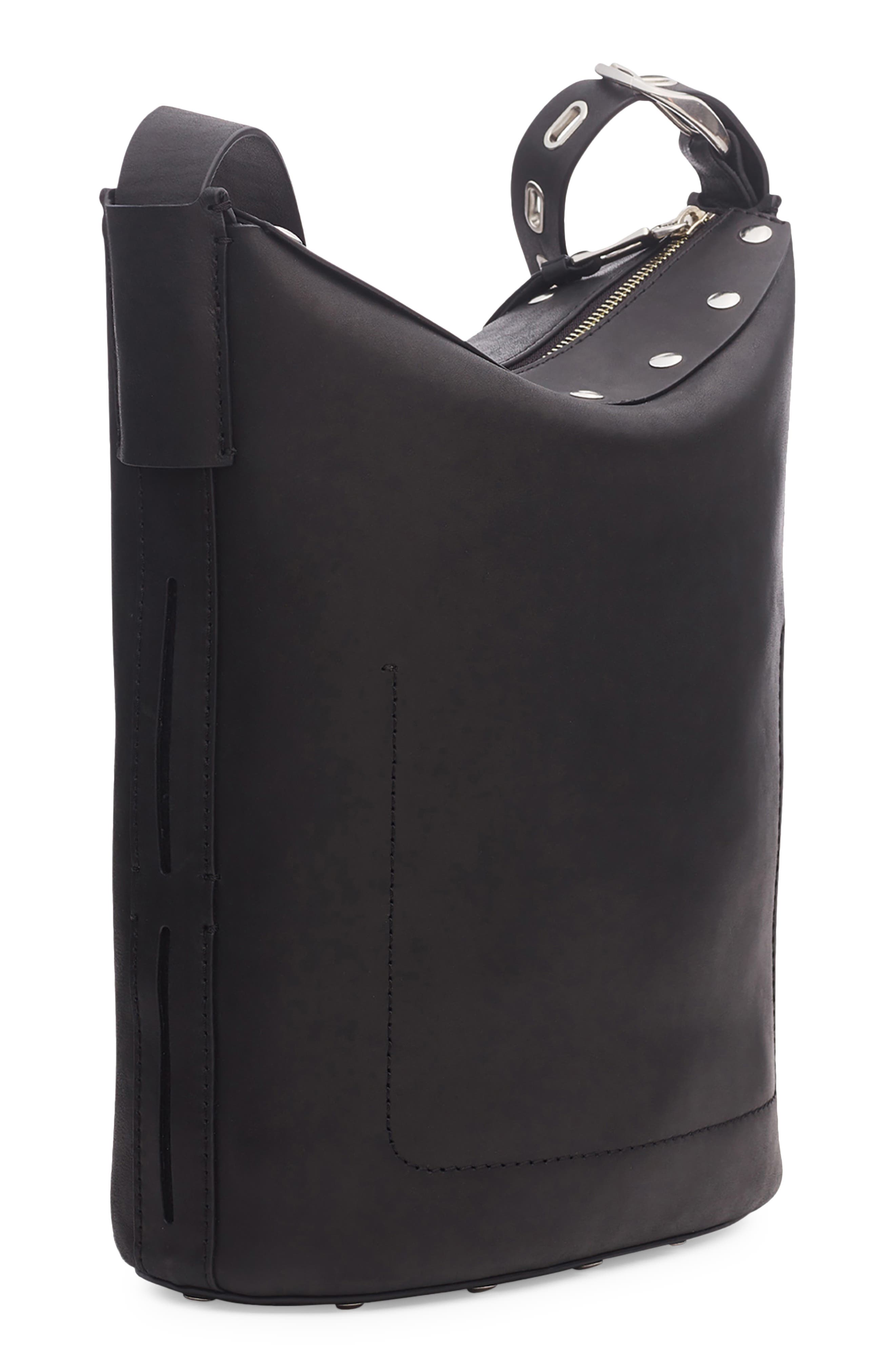 rag & bone Belize Studded Leather Bucket Bag, Alternate, color, 