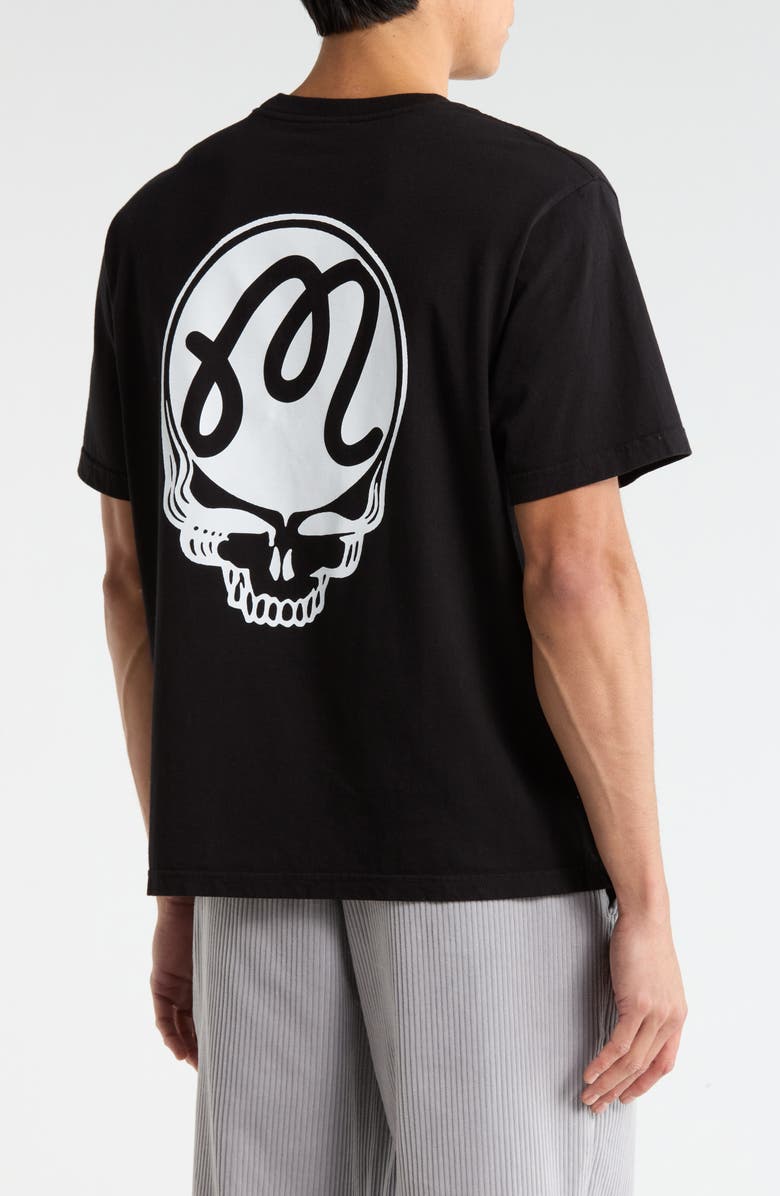 Malbon Golf Grateful Dead Bermuda Tee, Alternate, color, Black