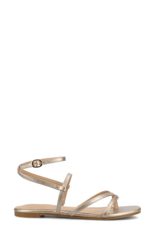 Journee Collection Serissa Ankle Strap Sandal In Champagne