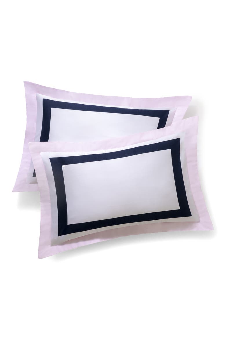 Double Border Turkish Cotton Sham Set, Main, color, PINK
