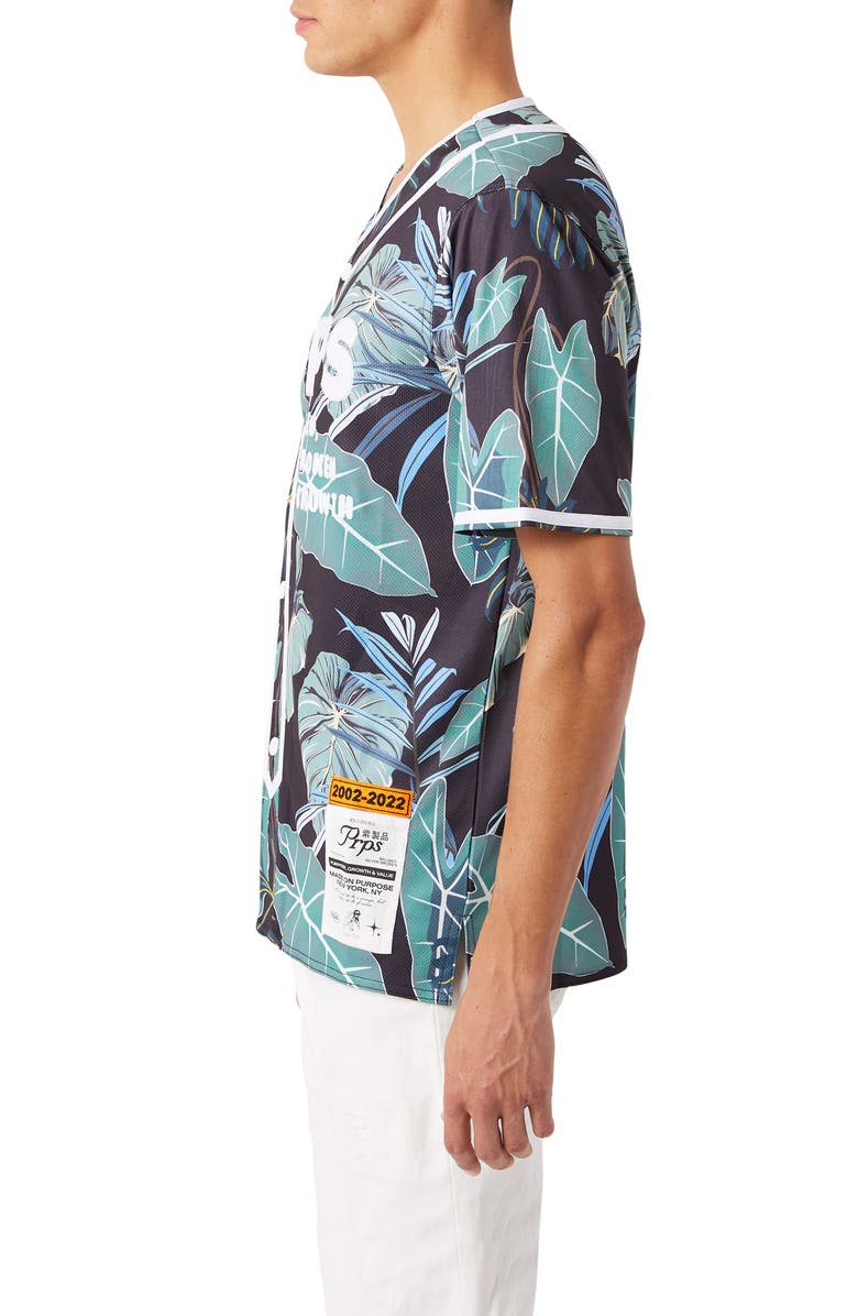 PRPS Island Jersey Short Sleeve Button-Up Shirt, Alternate, color,