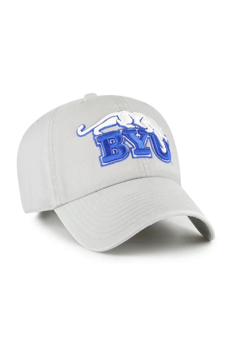 Men's '47 Gray BYU Cougars Vault Clean Up Adjustable Hat, Alternate, color, Gray