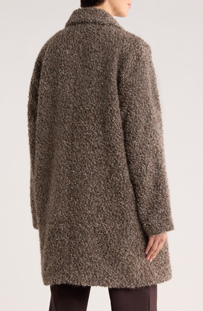 Eileen Fisher Alpaca & Wool Blend Faux Shearling Coat, Alternate, color, Rye