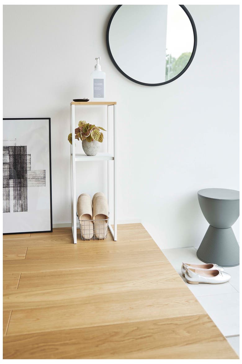 Two-Tier Display Shelf, Alternate, color, WHITE