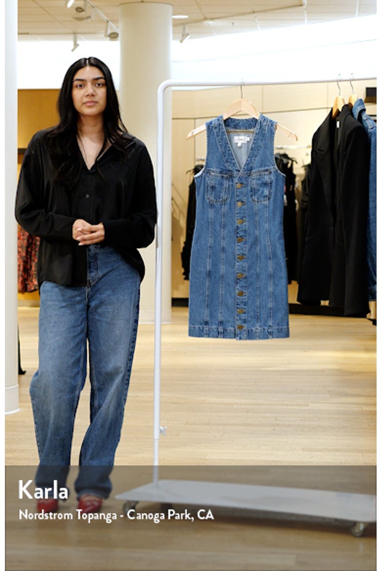 Sleeveless Denim Trucker Minidress video