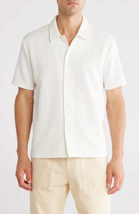 FLEECE FACTORY Geometric Jacquard Button-Up Shirt