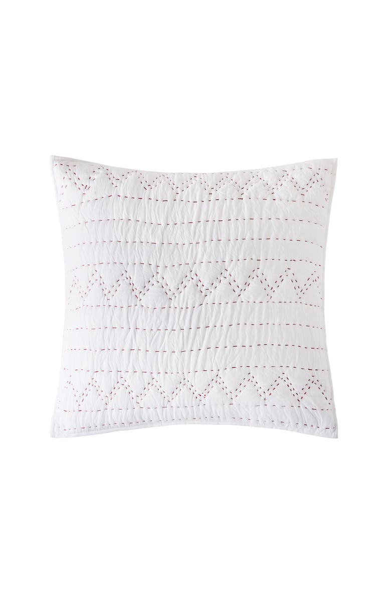 carol & frank 26" x 26" Breck Cotton Euro Sham - Machine Washable, Main, color, White