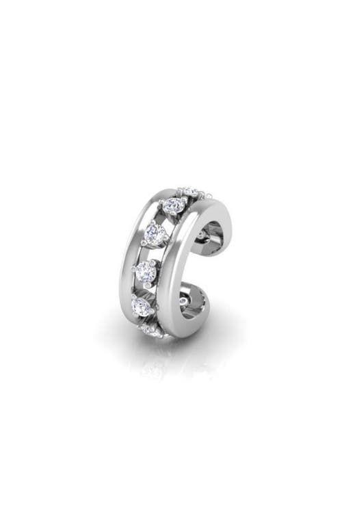 Seed2stone Sleek Wave Mid Ear Cuff In Silver
