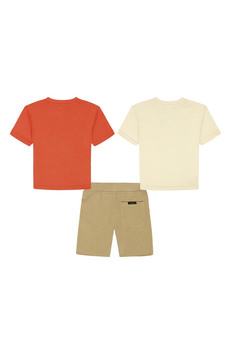 Lucky Brand Kids' T-Shirts & Shorts Set, Alternate, color, Beige Multi