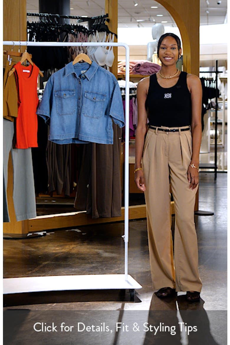 Boxy Crop Button-Up Shirt in Hallstead Wash video