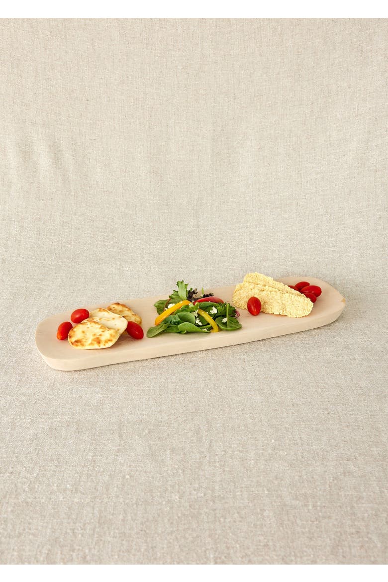 Organic Wooden Rectangle Bread Platter, Alternate, color, Beige