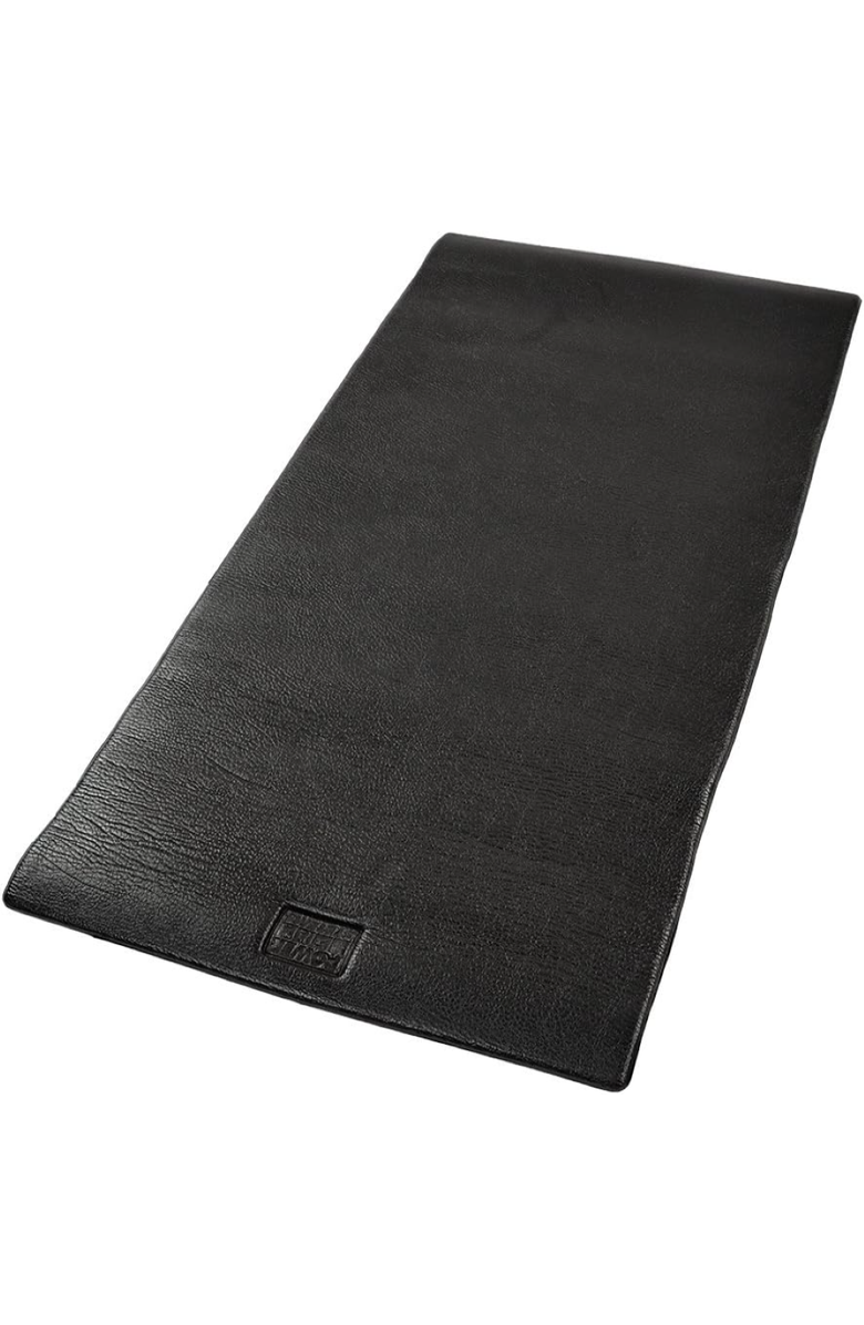 Power Systems Exercise Mat 56 x 24 - Padded Jet Black Yoga Mat for Exercise & Fitness, Main, color, Black
