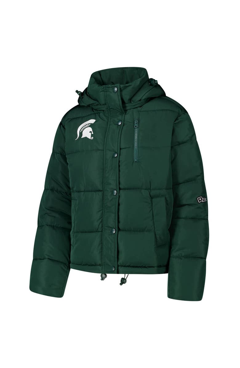 Hype and Vice Women's Hype and Vice Green Michigan State Spartans Puffer Jacket, Alternate, color, Green