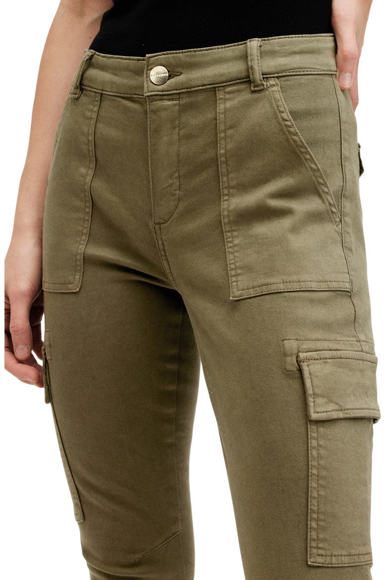 Duran Camp Skinny Cargo Pants, Alternate, color, KHAKI GREEN