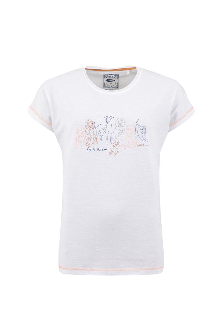 Fetch Front Print Graphic T-shirt, Alternate, color, White
