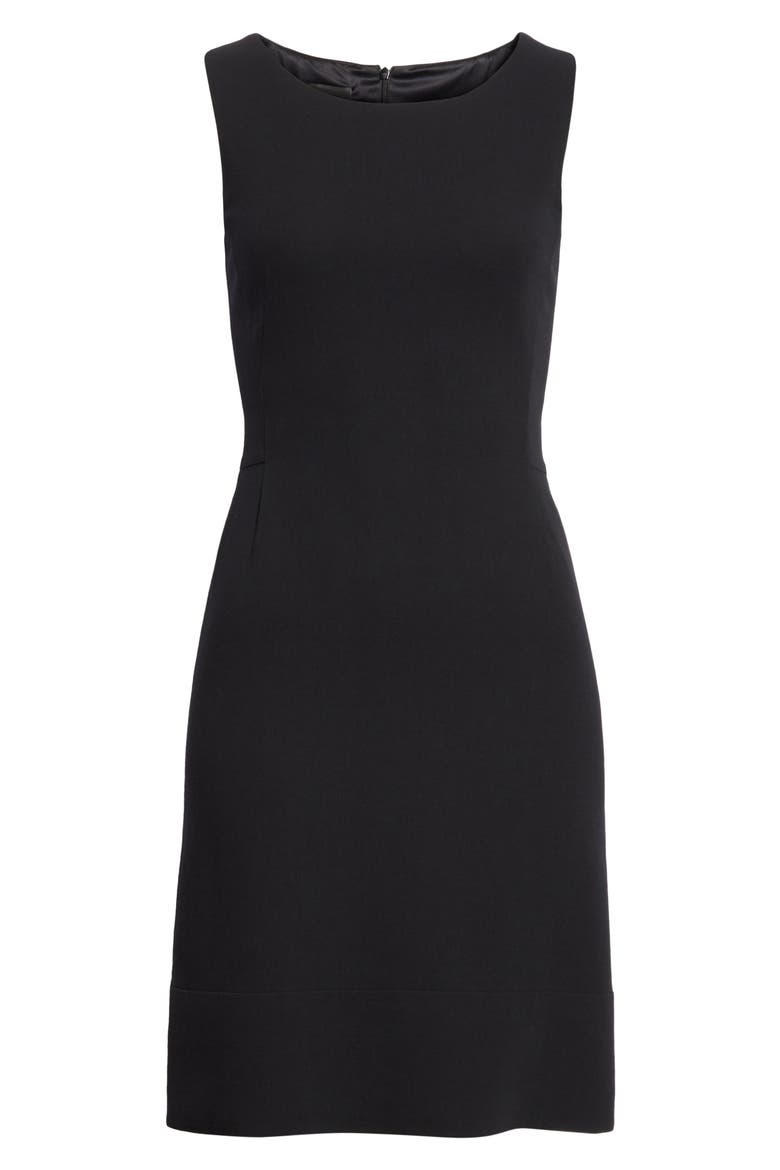 Double Face Wool Blend Dress, Alternate, color, BLACK