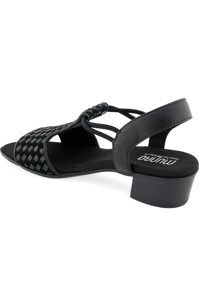 Munro Susan Sling Back Sandal, Alternate, color, Black Woven Leather