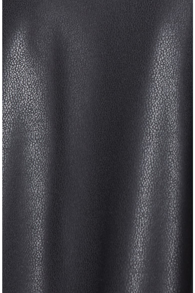 Faux Leather Skater Skirt, Alternate, color, BLACK