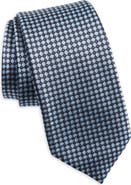 ZEGNA TIES Cinque Pieghe Geo Jacquard Silk Tie