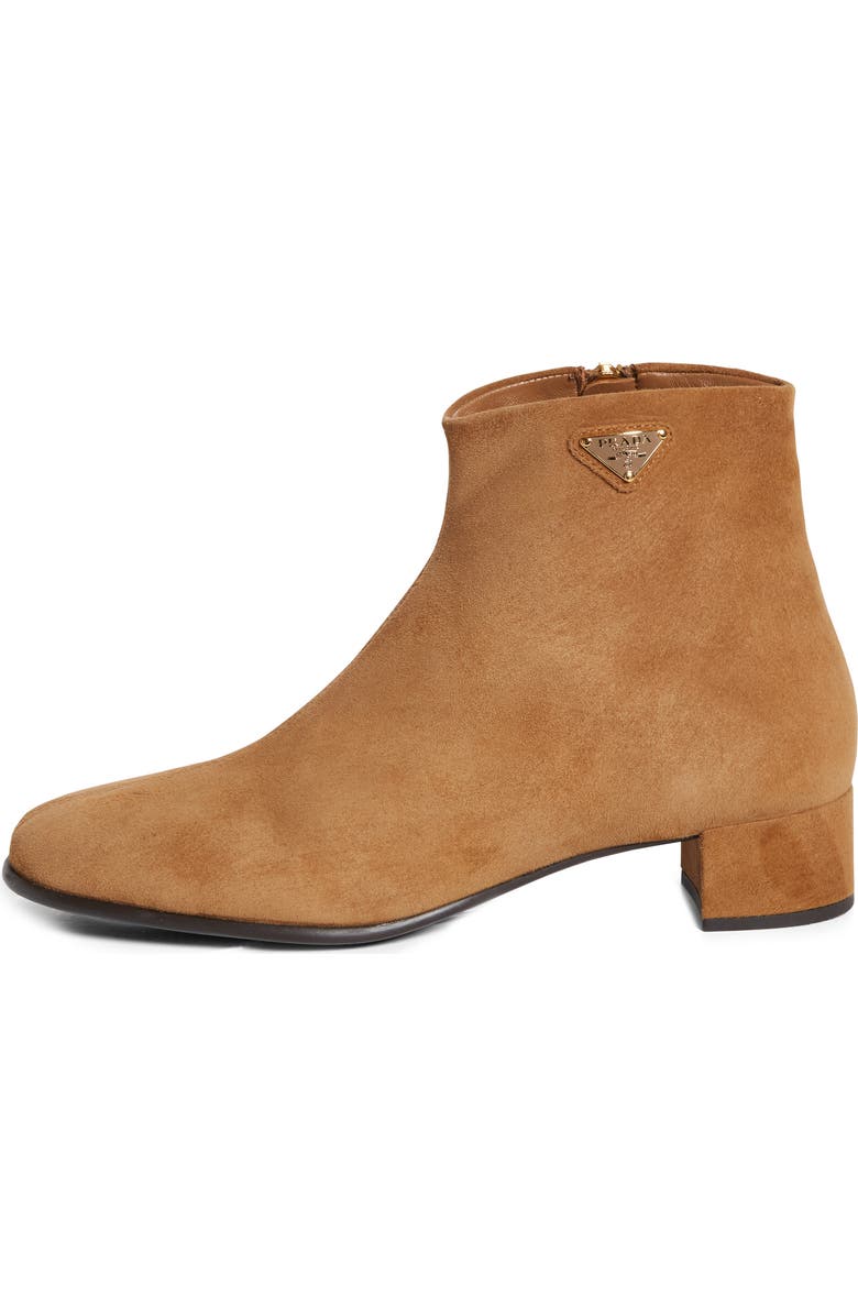 Prada Block Heel Bootie, Alternate, color, Cannella