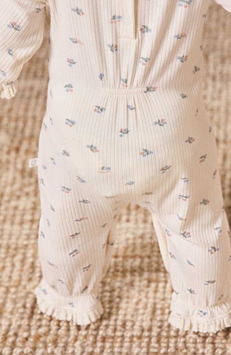 MORI Floral Crochet Accent Rib Romper, Alternate, color, 