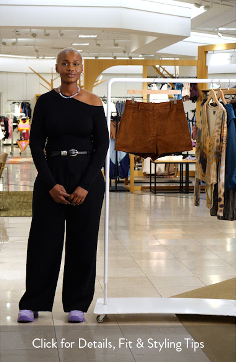 High Waist Corduroy Shorts, sales video thumbnail