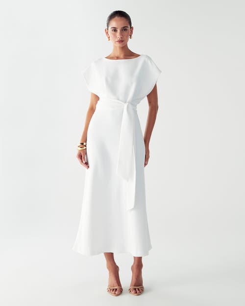 Willa Shauna Midi Dress In White