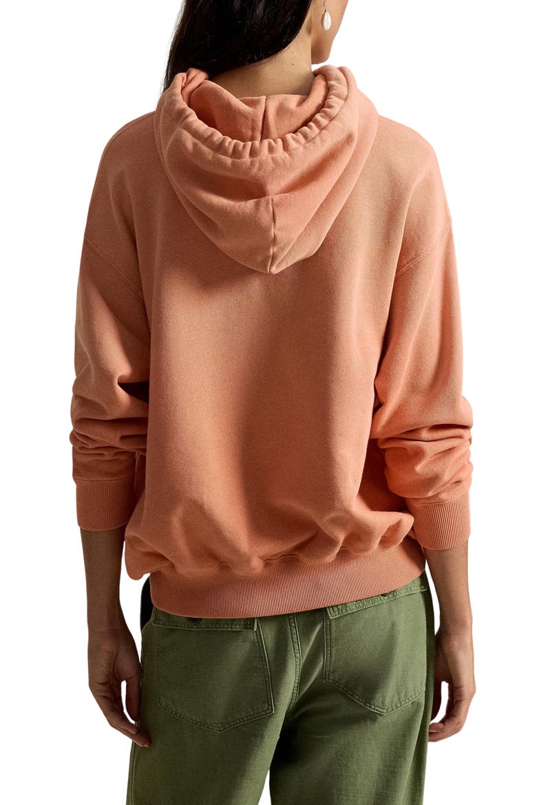 Logo Lightweight Cotton Blend Fleece Hoodie, Alternate, color, PASTEL CORAL
