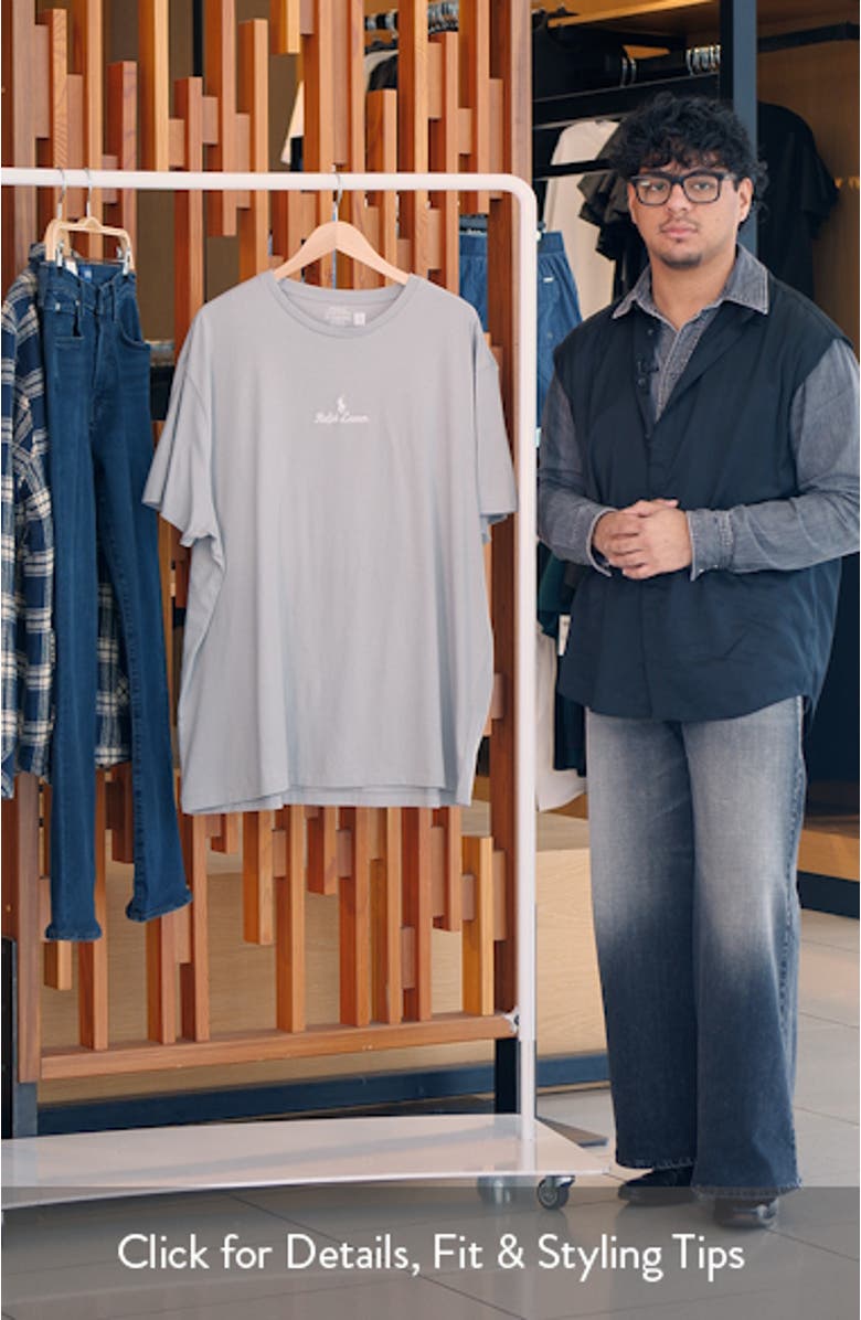 Classic Fit Embroidered Logo Jersey T-Shirt, sales video thumbnail