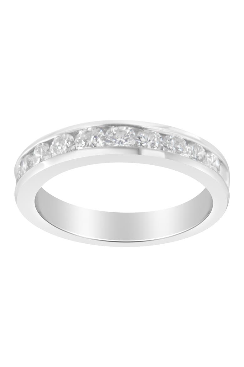 IGI Certified 18K Gold 1 Cttw Diamond Half-Eternity Wedding Ring, Alternate, color, White Gold