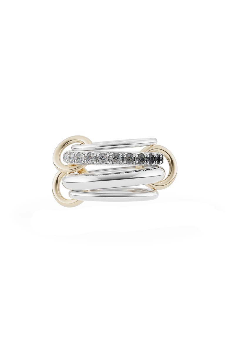 Janssen Linked Ombré Diamond Ring, Main, color, SILVER