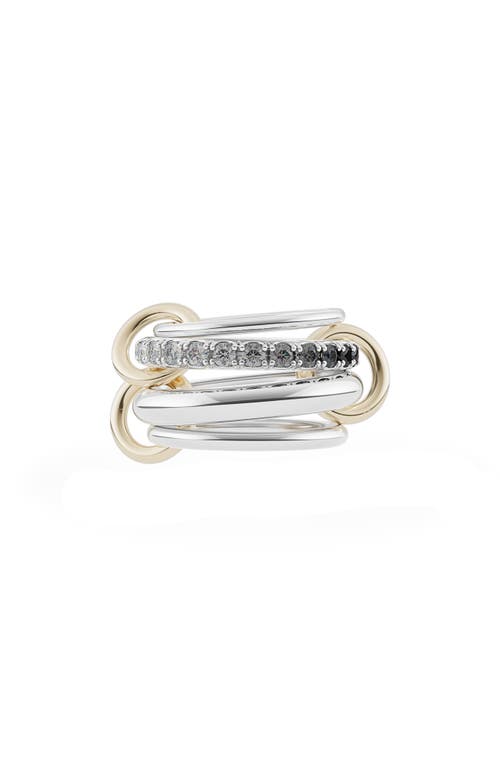 Spinelli Kilcollin Janssen Linked Ombré Diamond Ring In Metallic