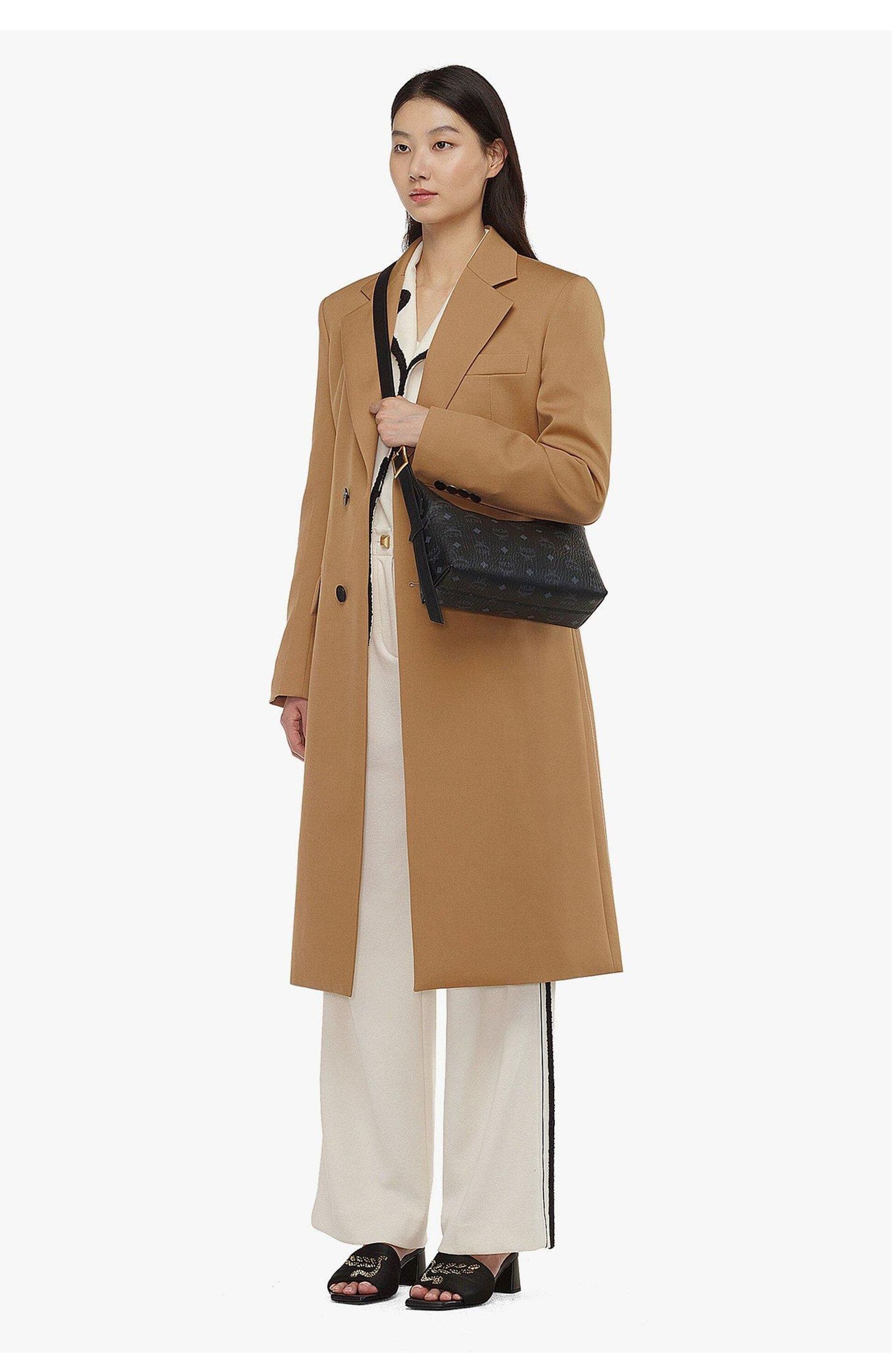 MCM Aren Hobo in Visetos, Alternate, color, Black