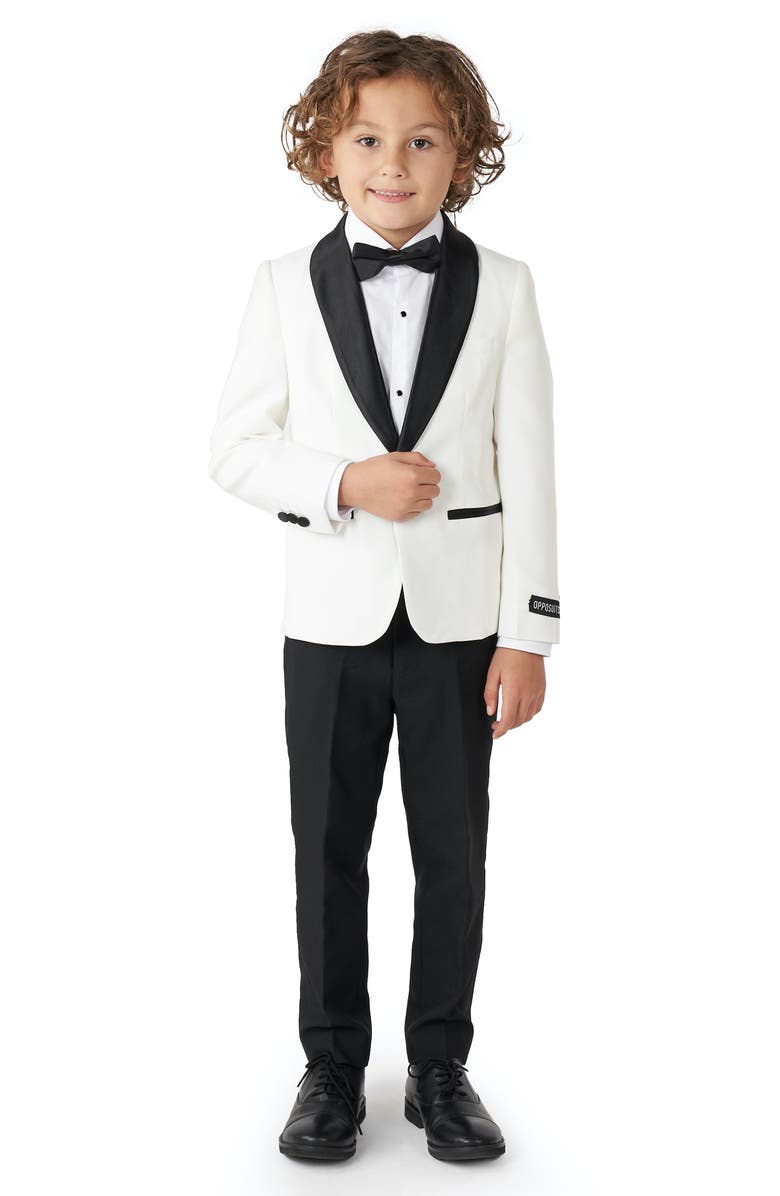 OppoSuits Kids' Two-Piece Tuxedo Suit with Bow Tie, Main, color, White