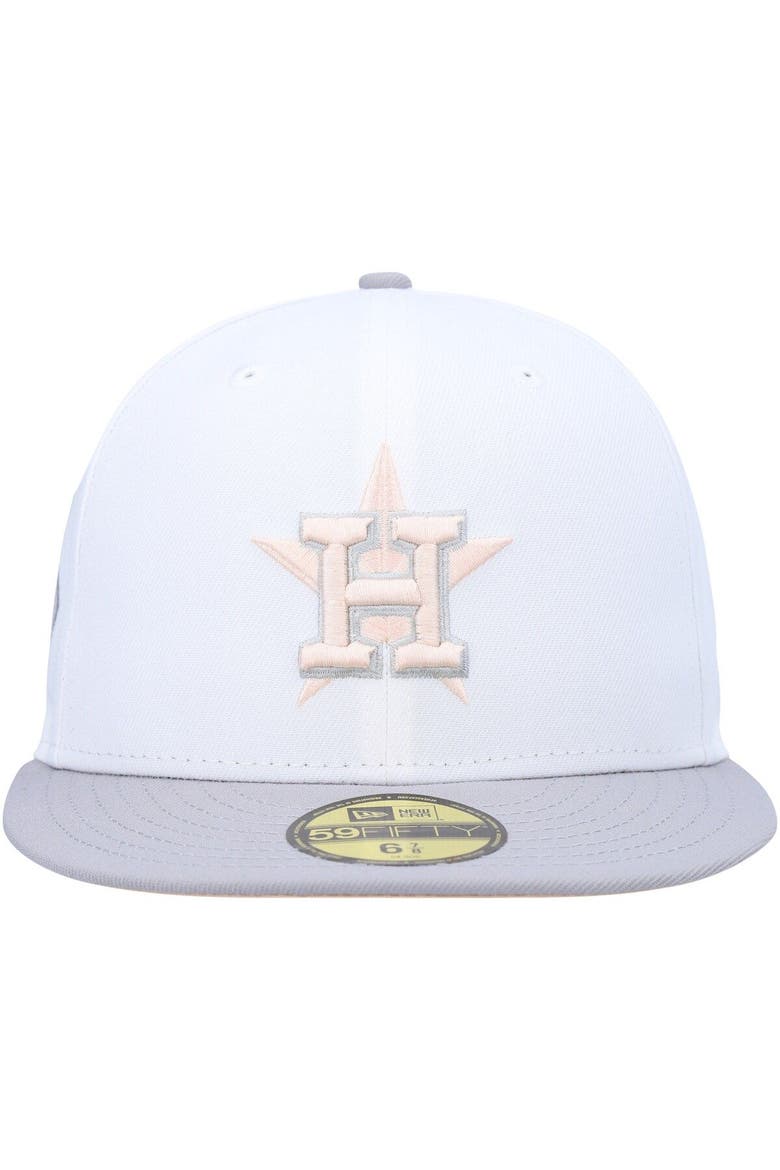 Men's New Era White/Gray Houston Astros 2011 World Series Side Patch Undervisor 59FIFTY Fitted Hat, Alternate, color, White