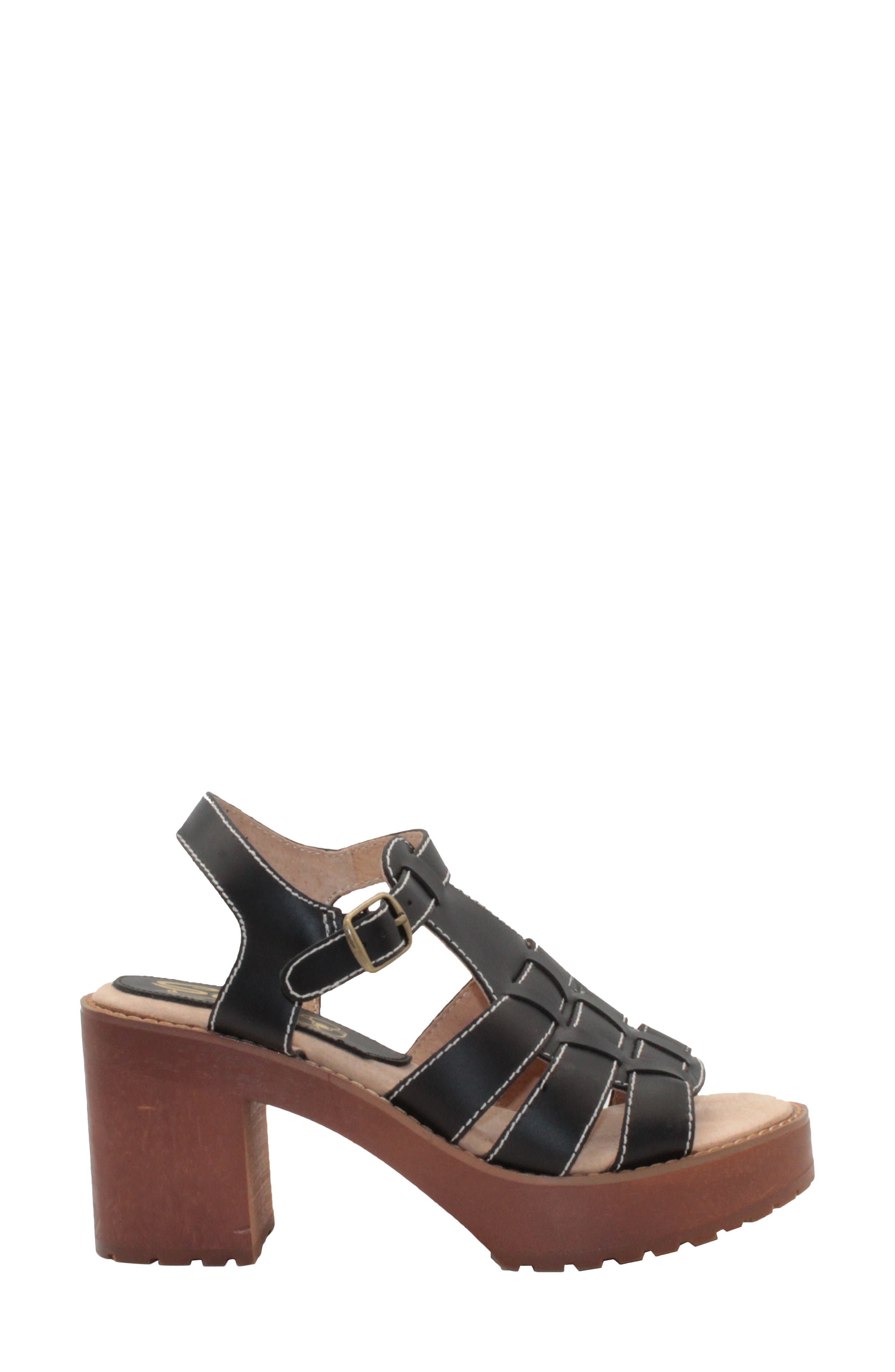 Sbicca Oakdale Clog Sandal, Alternate, color, Black Leather