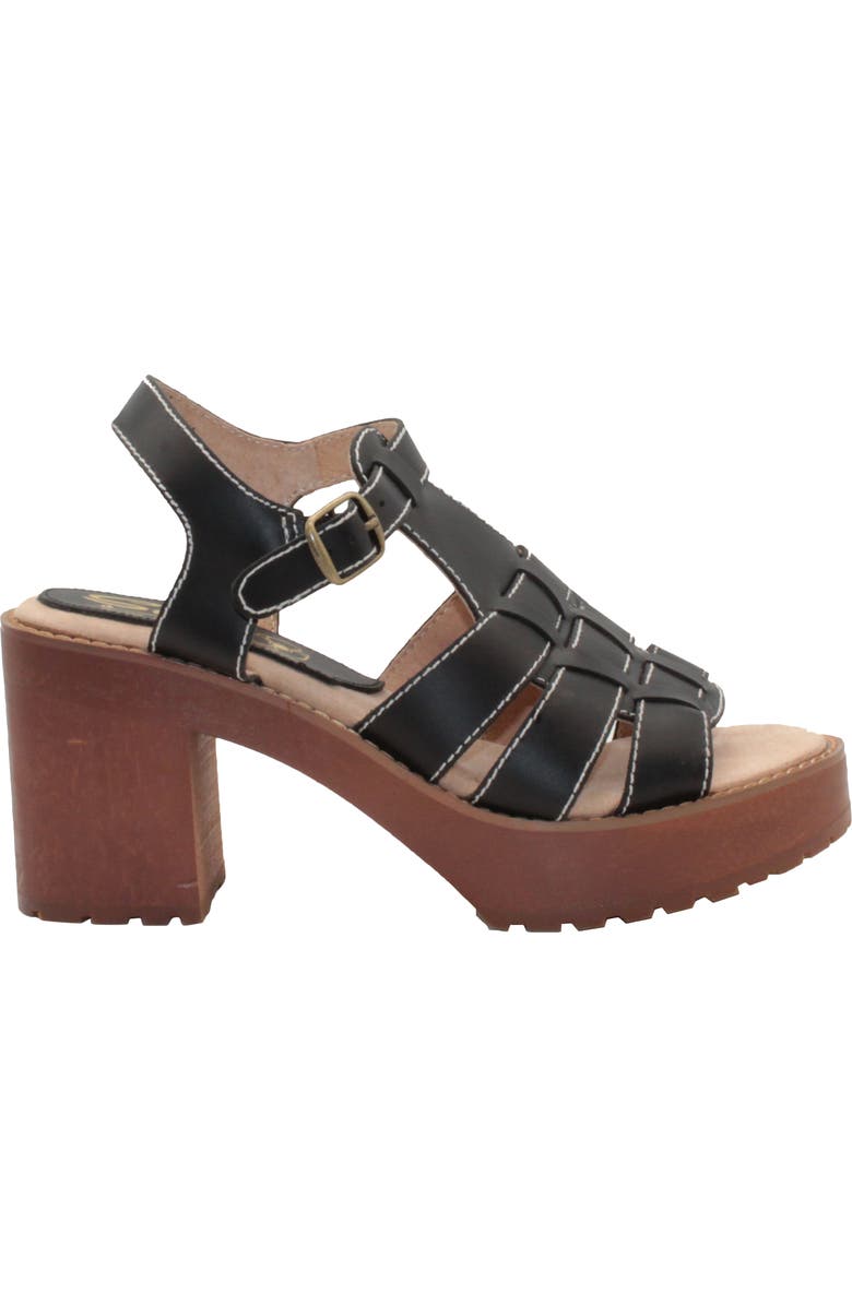Sbicca Oakdale Clog Sandal, Alternate, color, Black Leather