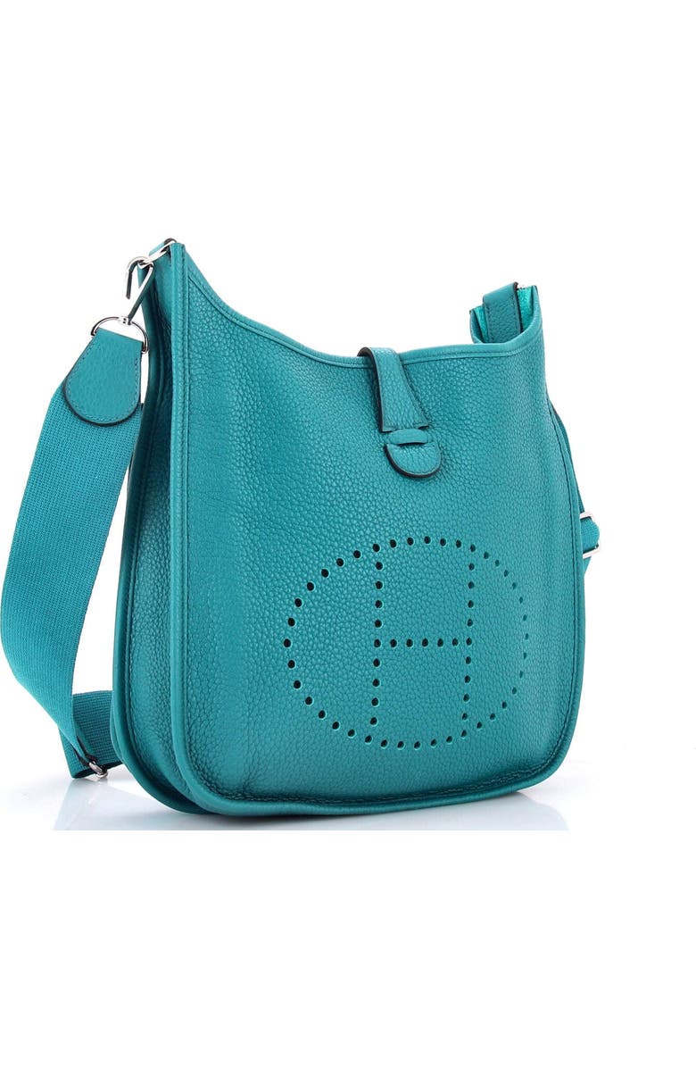 Pre-Owned Hermes Evelyne Bag Gen III Clemence PM, Alternate, color, Bleu Izmir