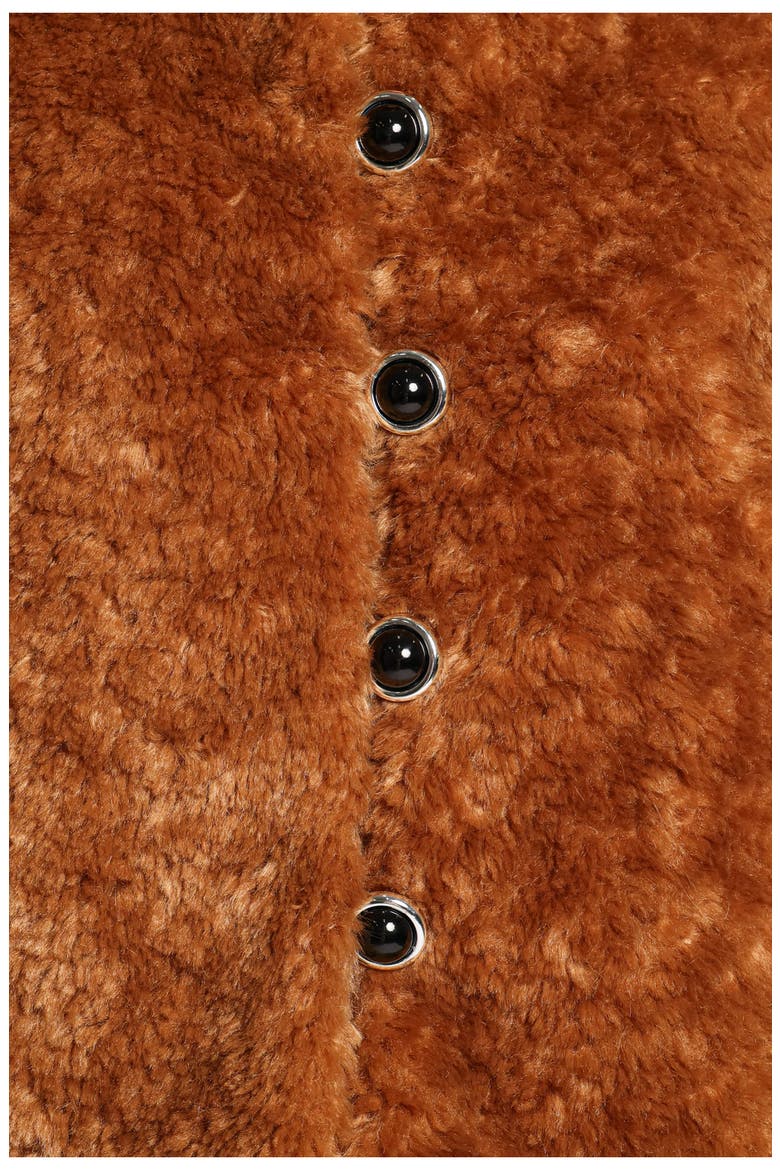 Beslie High Pile Fleece Vest, Alternate, color, CAMEL