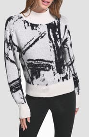 DKNY Oversize Intarsia Sweater