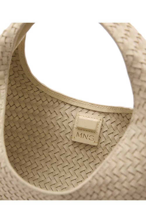 Mango Braided Leather Top Handle Bag