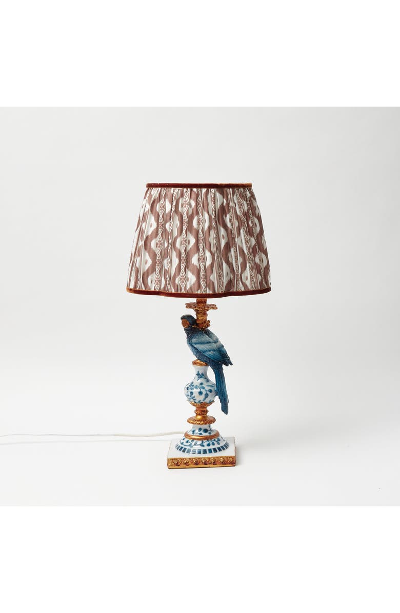 Mrs. Alice Chocolate Brown Ikat Lampshade, Alternate, color, Brown