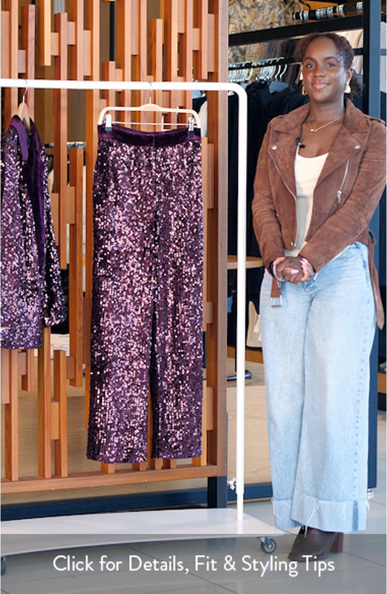 Wide Leg Sequin Pants, sales video thumbnail