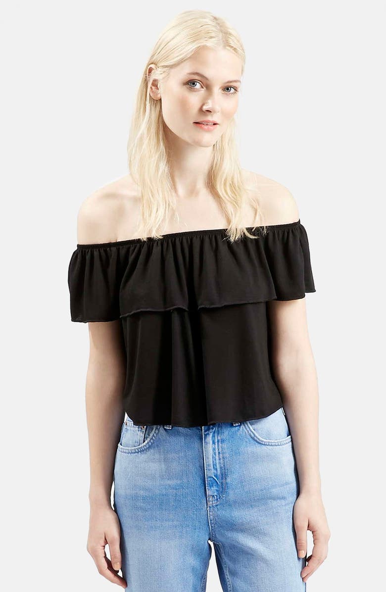 Topshop Off the Shoulder Top, Main, color, 